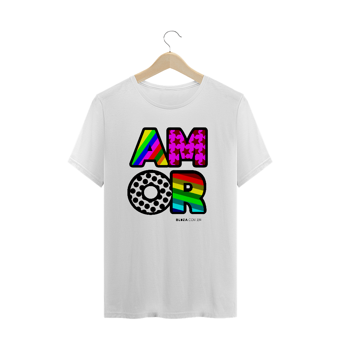 Nome do produto: Amor, Camiseta Masculina, Bluza.com.br