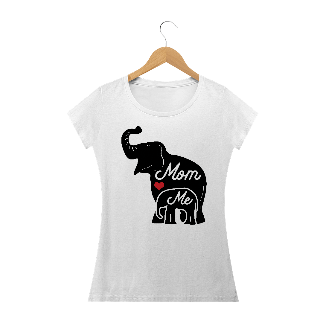 Nome do produto: Camiseta Baby Long Quality Estampa Elefante Mom Me
