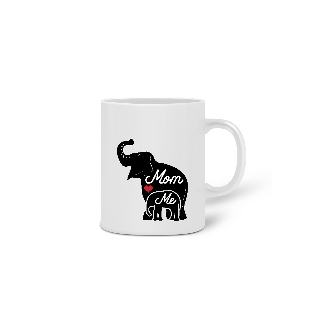 Nome do produto: Caneca Cerâmica Estampa Elefante Mom Me