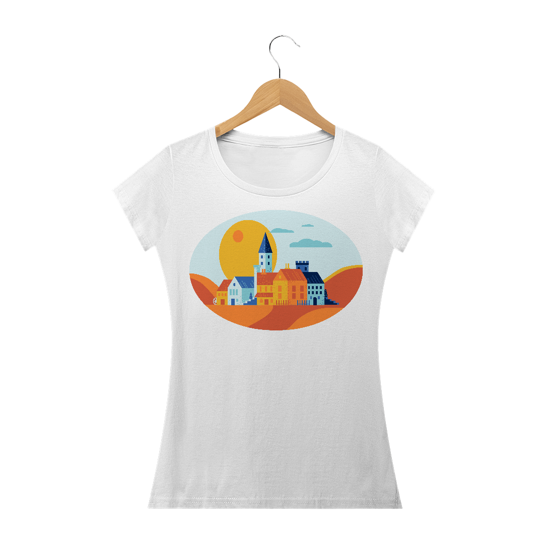 Nome do produto: Camiseta Baby Long Quality Estampa Desenho Pequena Cidade
