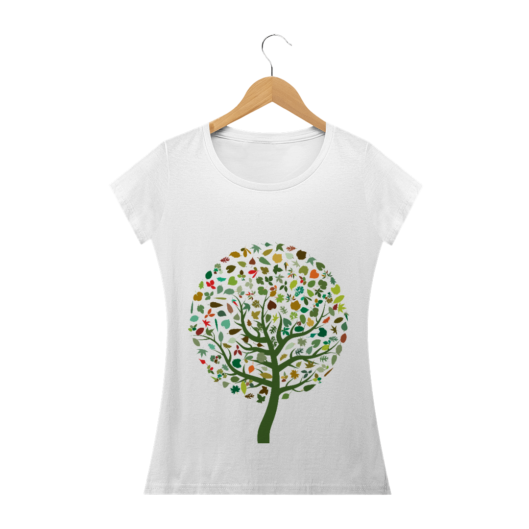 Nome do produto: Camiseta Baby Long Quality Estampa Desenho Árvore Gigante