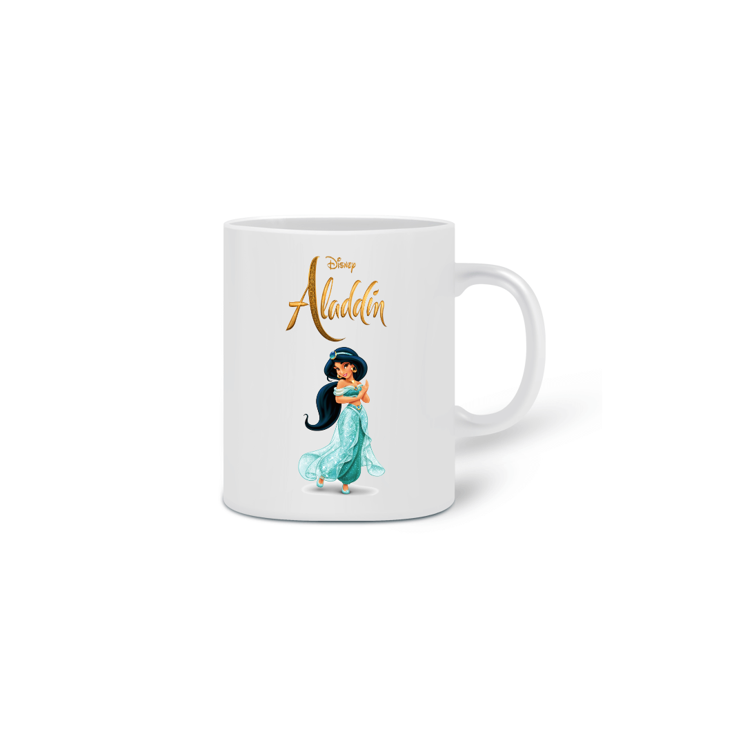 Nome do produto: Coleção Canecas das Princesas - Jasmine Aladdin