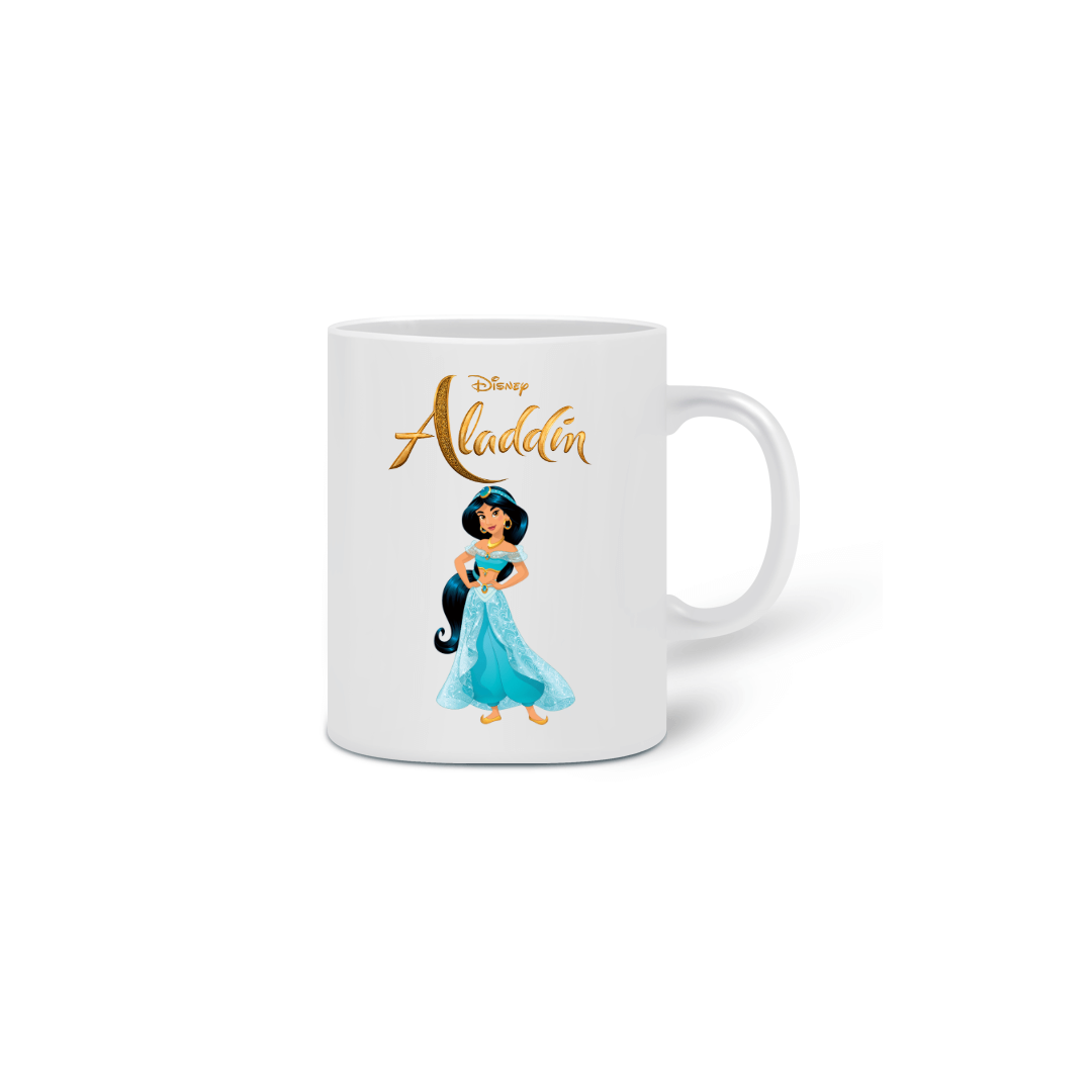 Nome do produto: Coleção Canecas das Princesas - Jasmine Aladdin
