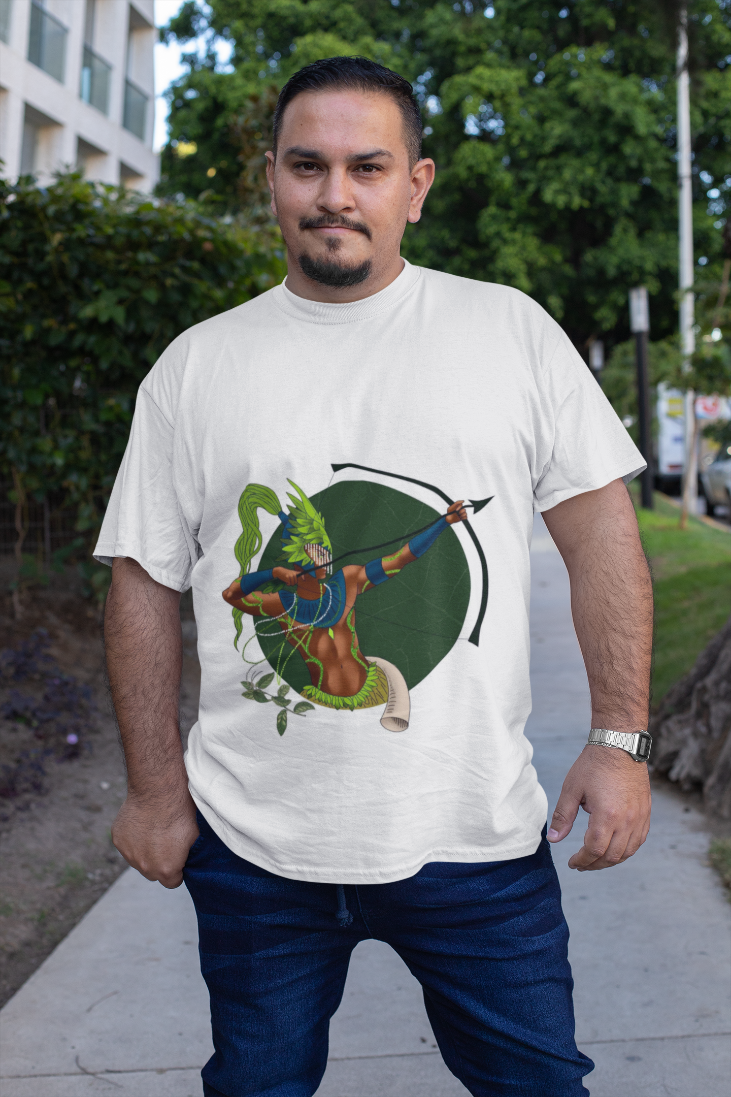 Nome do produto: Camiseta do Orixá Oxóssi (Modelo Plus Size)