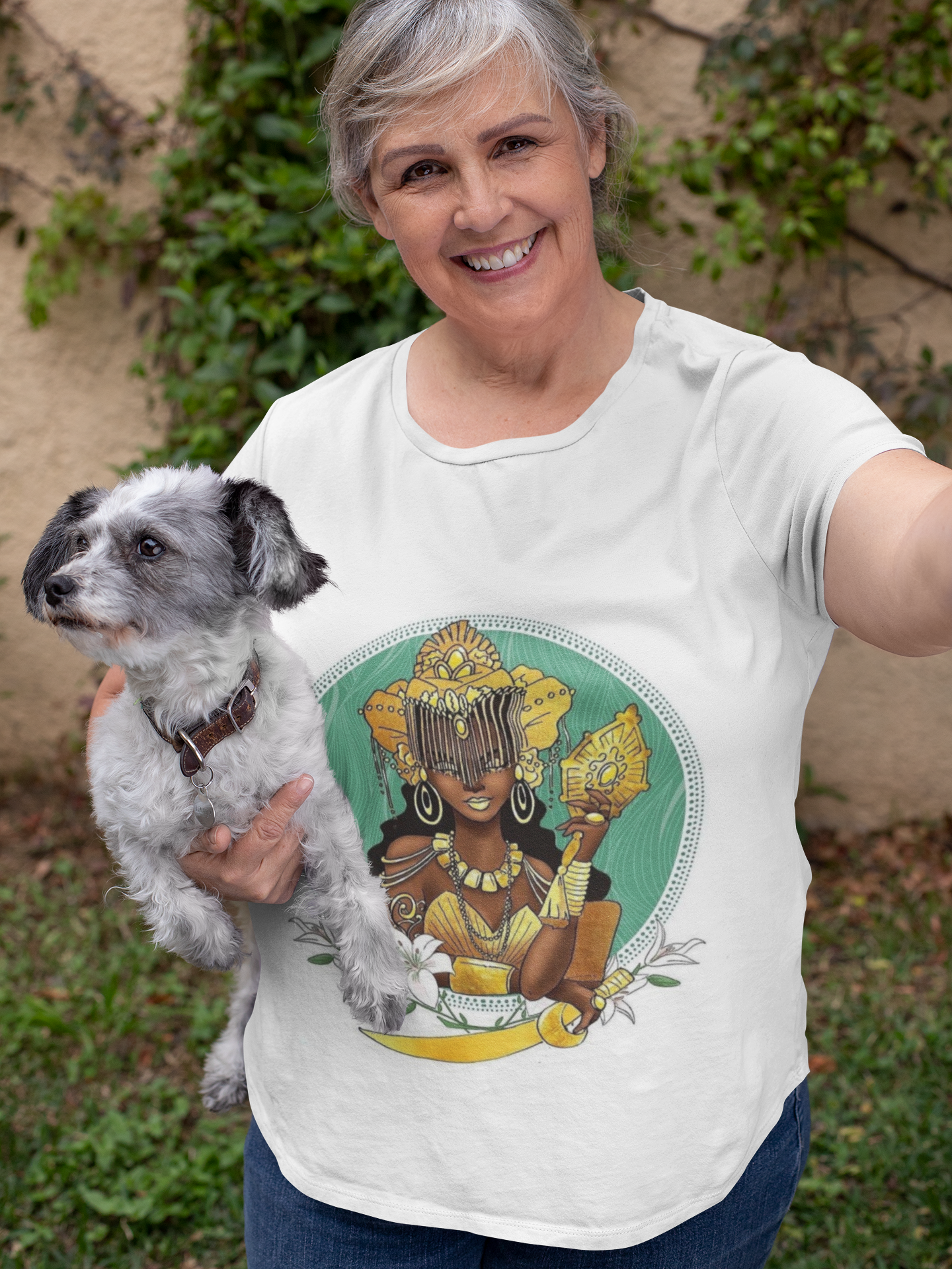 Nome do produto: Camiseta da Orixá Oxum (Modelo Plus Size)