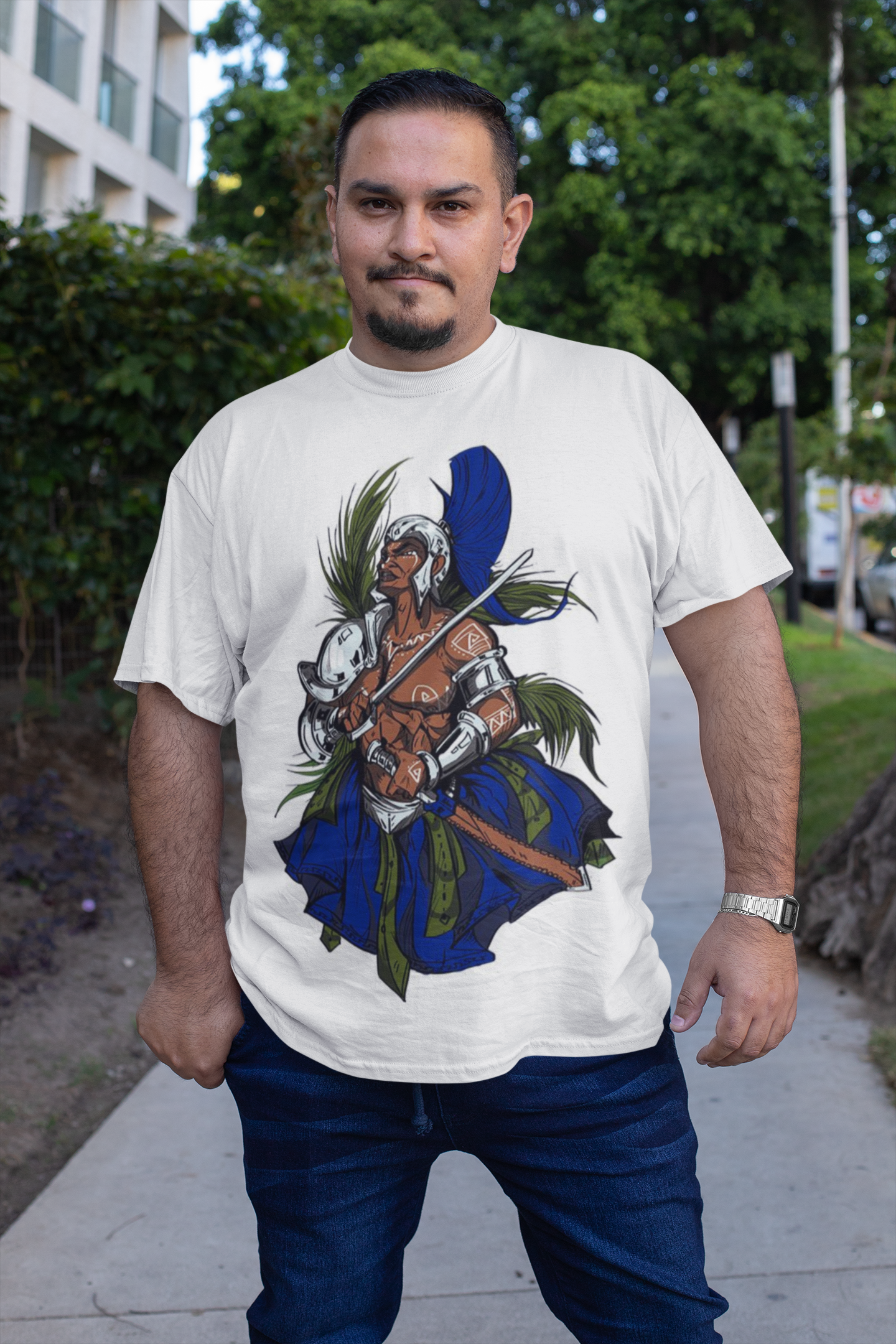 Nome do produto: Camiseta do Orixá Ogum (Modelo Plus Size)