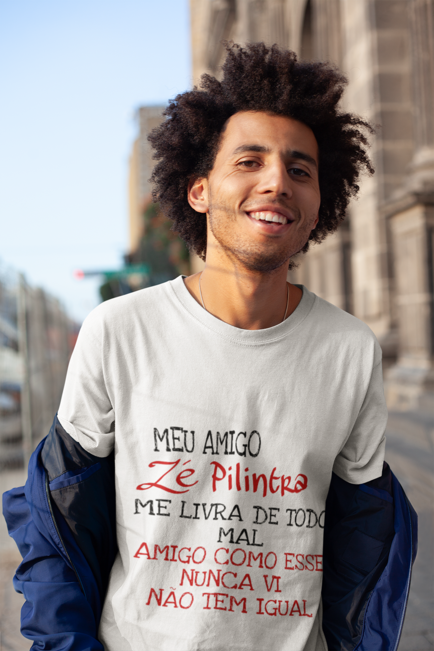 Nome do produto: Camiseta Mensagem Zé Pilintra (Unisex)