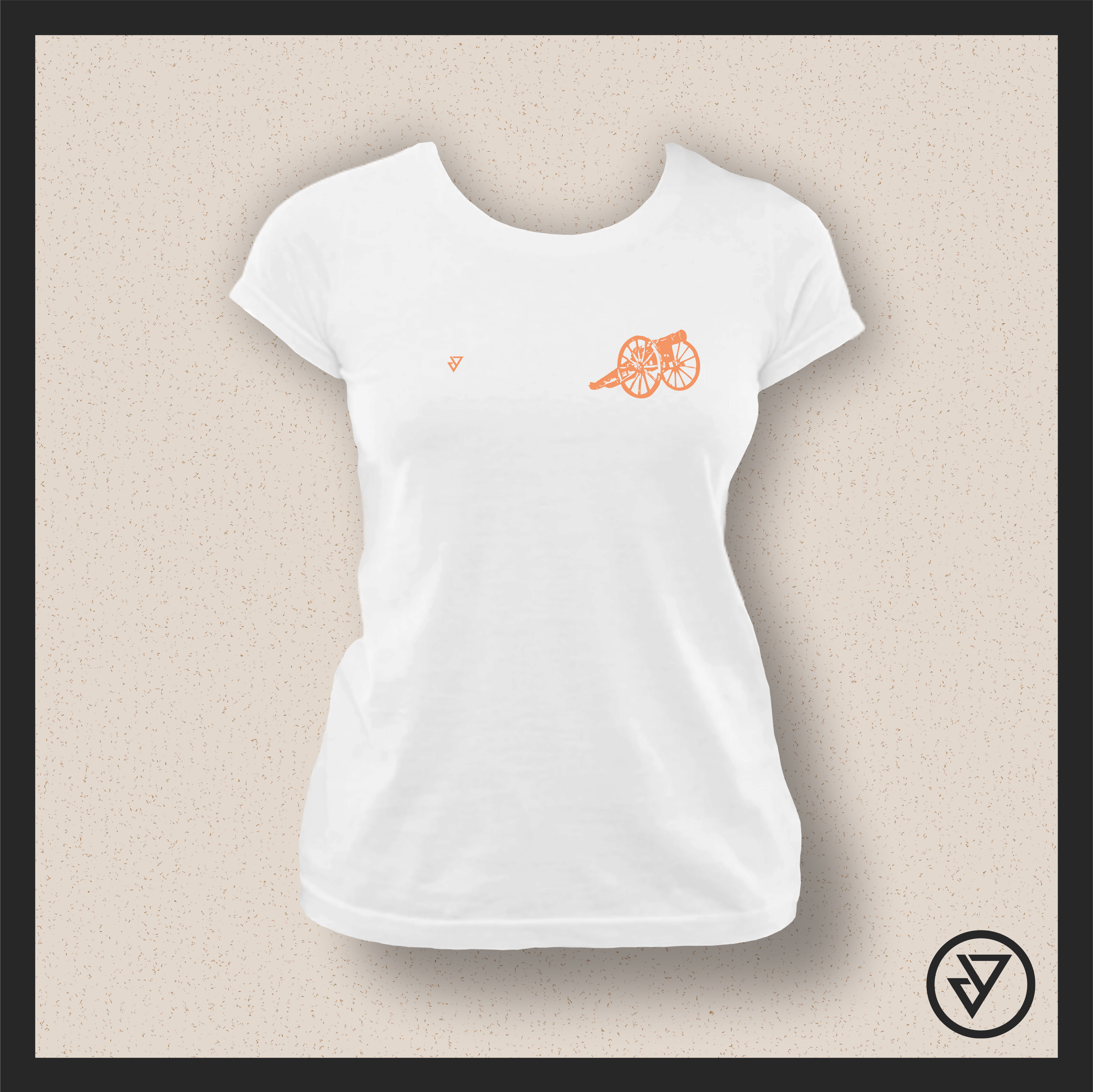 Nome do produto: Camisa Feminina AC/DC (For Those About to Rock) - Branca/Preta