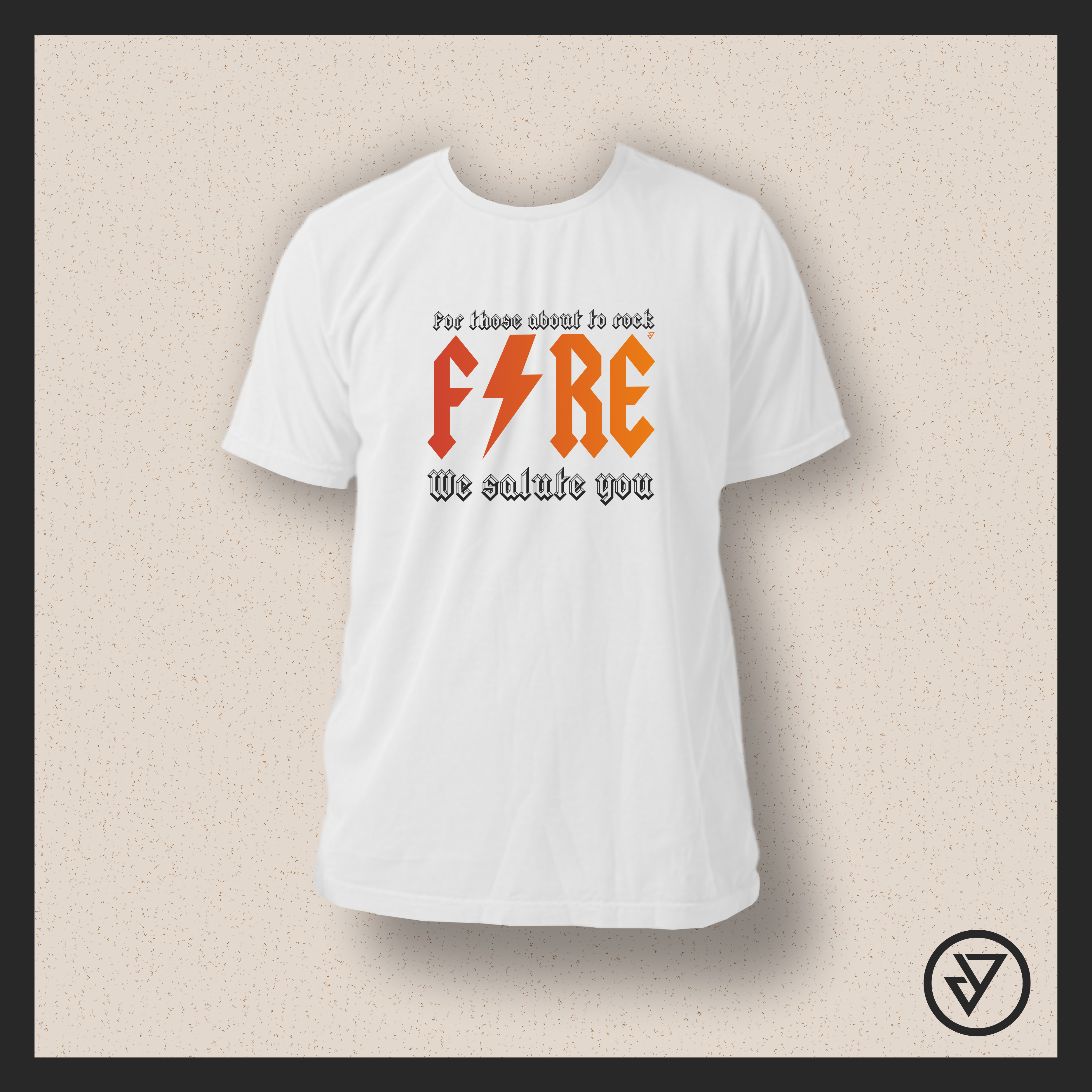 Nome do produto: Camisa AC/DC - FIRE! (We Salute You) - Branca