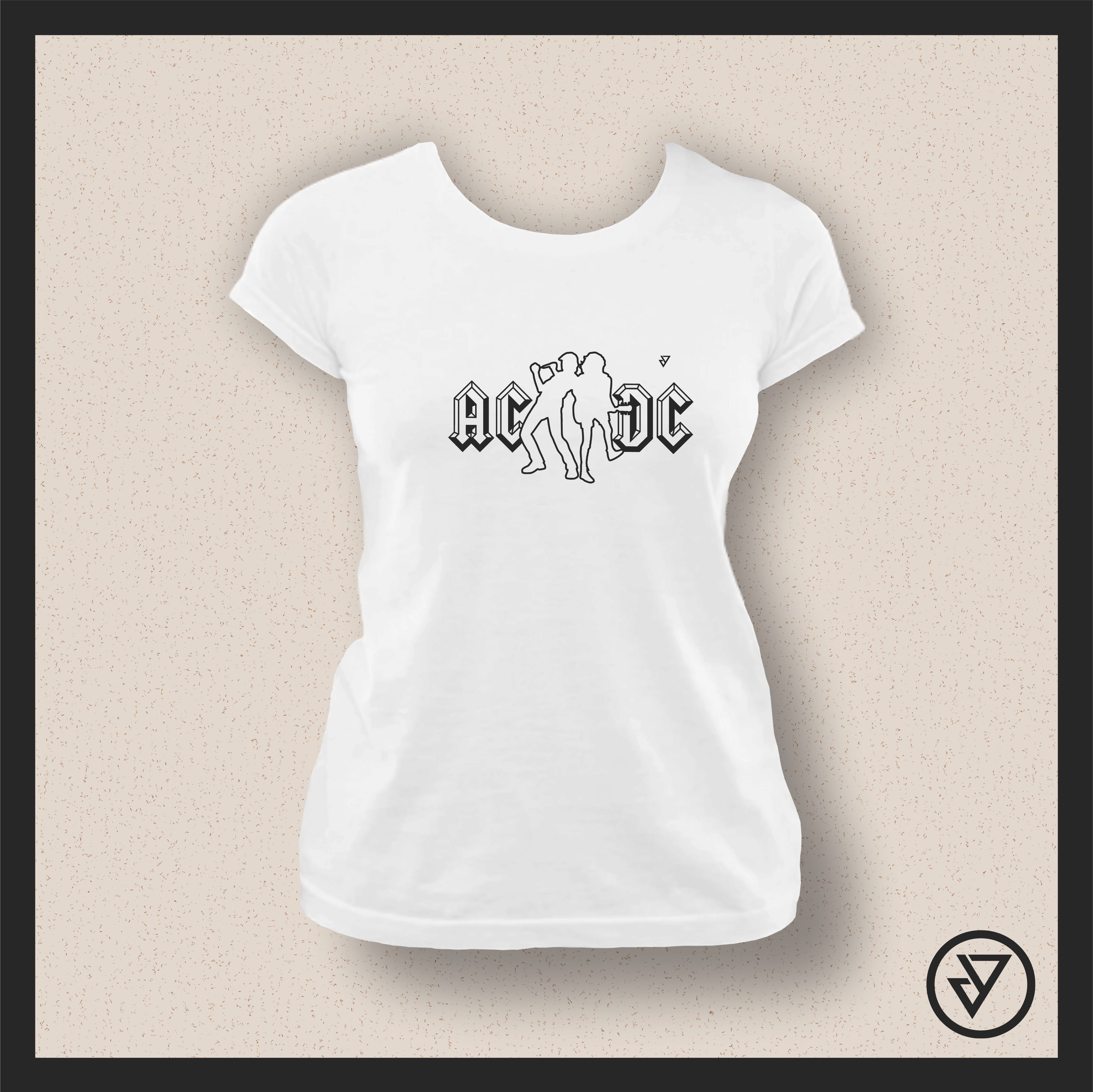 Nome do produto: Camisa Feminina AC/DC - Branca