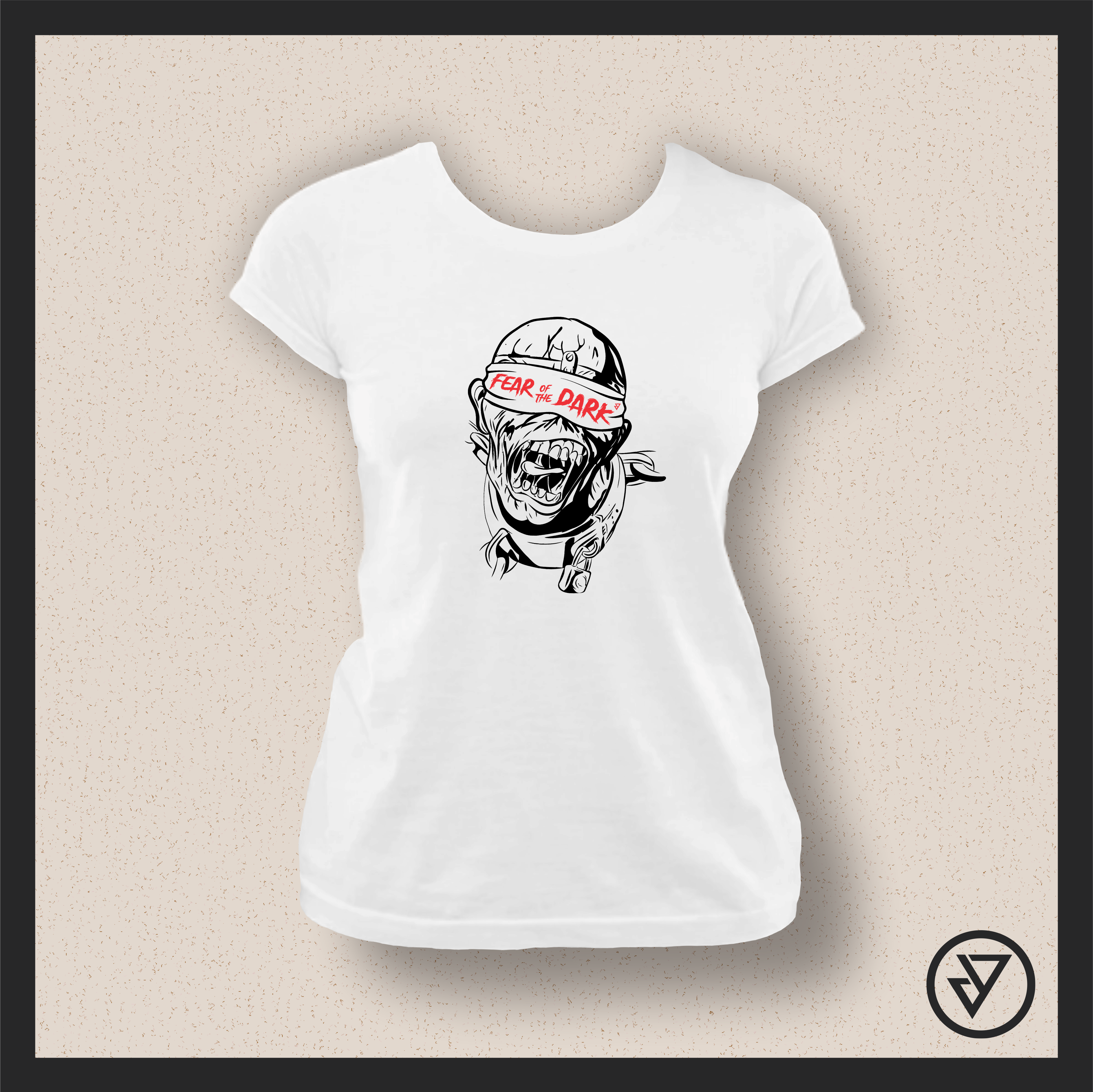 Nome do produto: Camisa Feminina Iron Maiden (Fear Of The Dark) - Branca