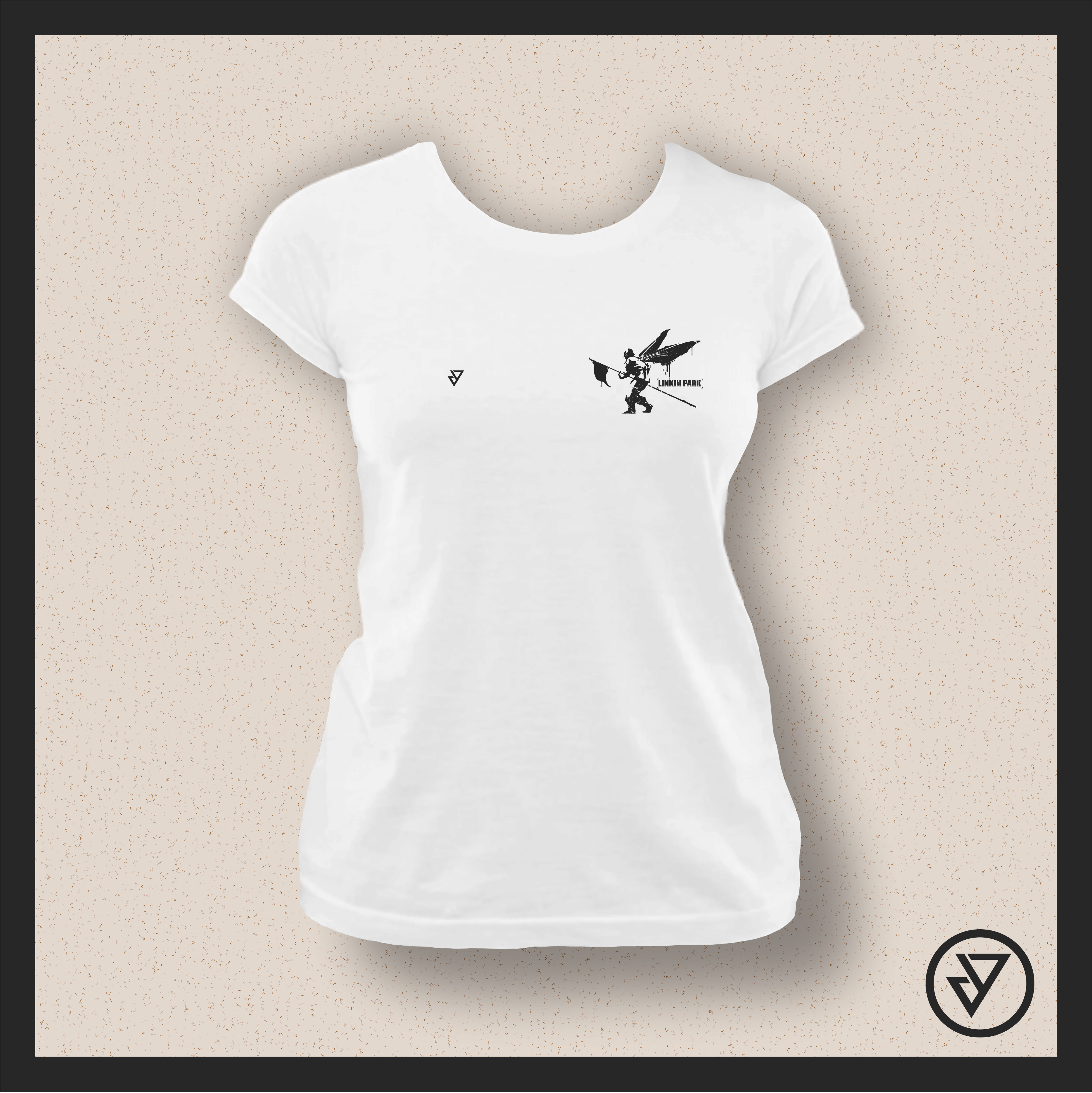 Nome do produto: Camisa Feminina Linkin Park (Soldier) - Branca