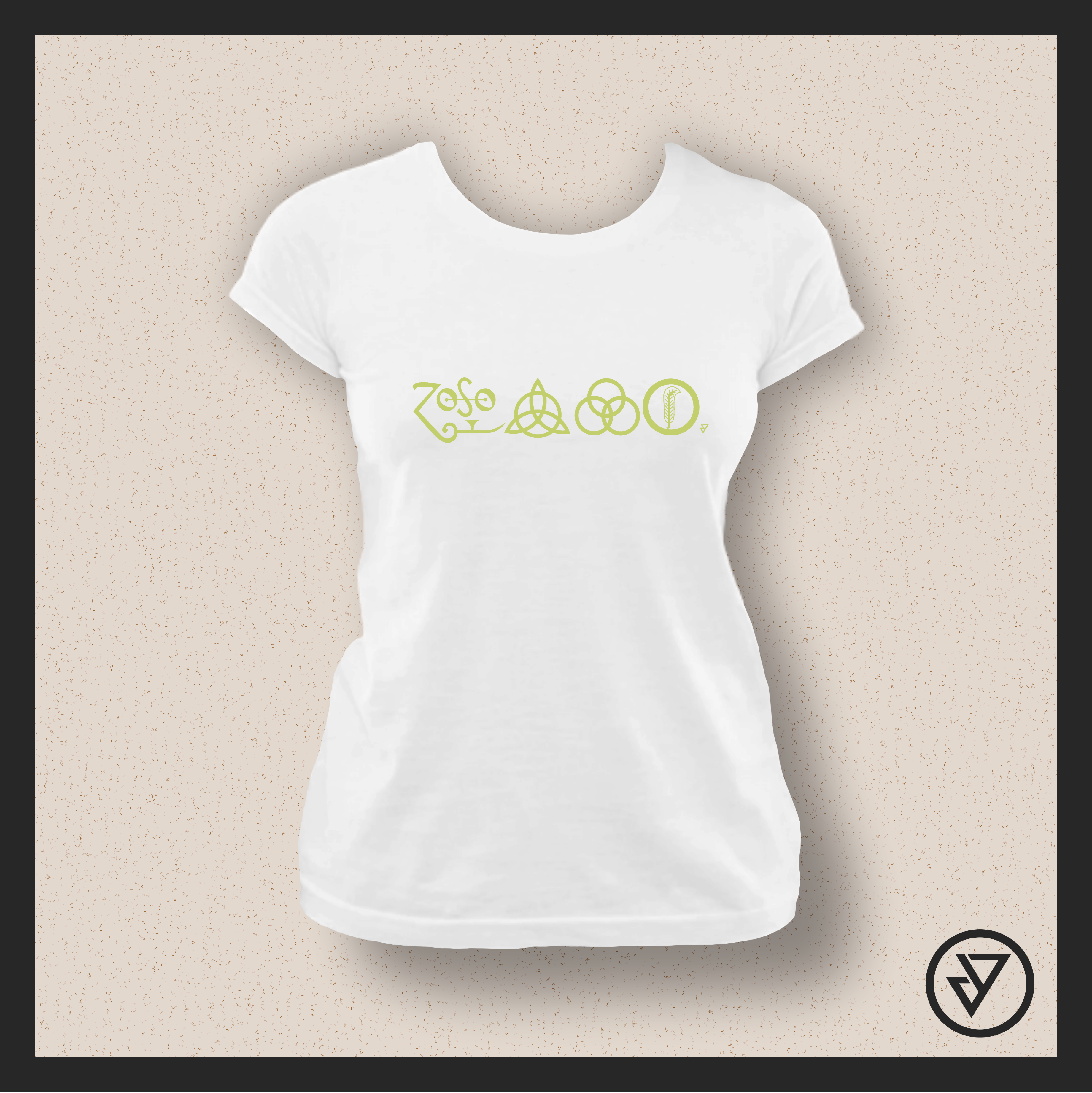 Nome do produto: Camisa Feminina Led-Zeppelin - Branca/Preta