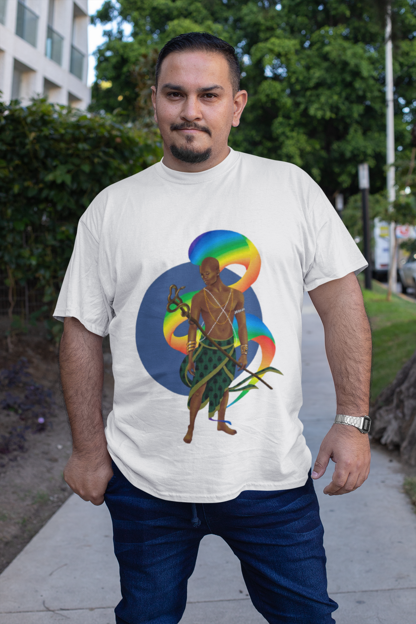 Nome do produto: Camiseta Orixá Oxumaré (Modelo Plus Size)