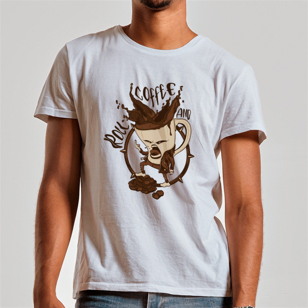 Nome do produto: Camiseta Coffee and Roll