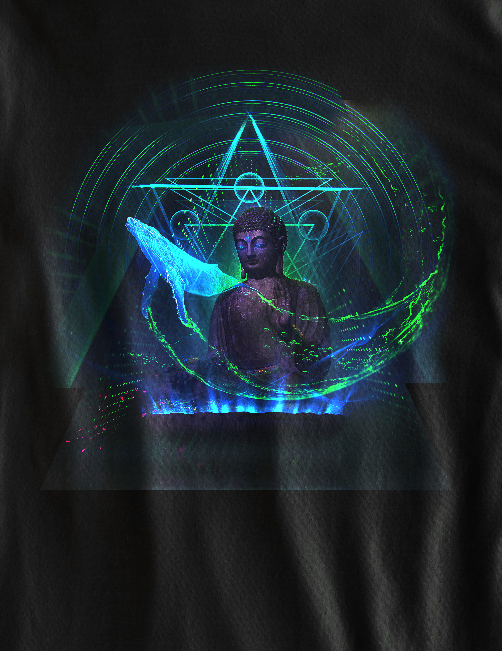 Nome do produto: Camiseta Buda e Geometria Sagrada - (unissex)