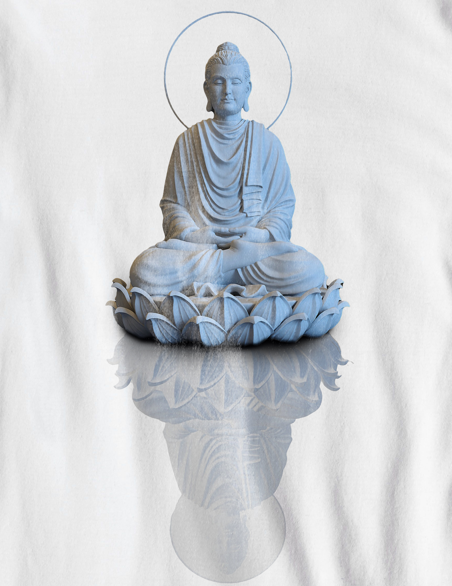 Nome do produto: Camiseta O Buda e a Flor de Lótus - (unissex)