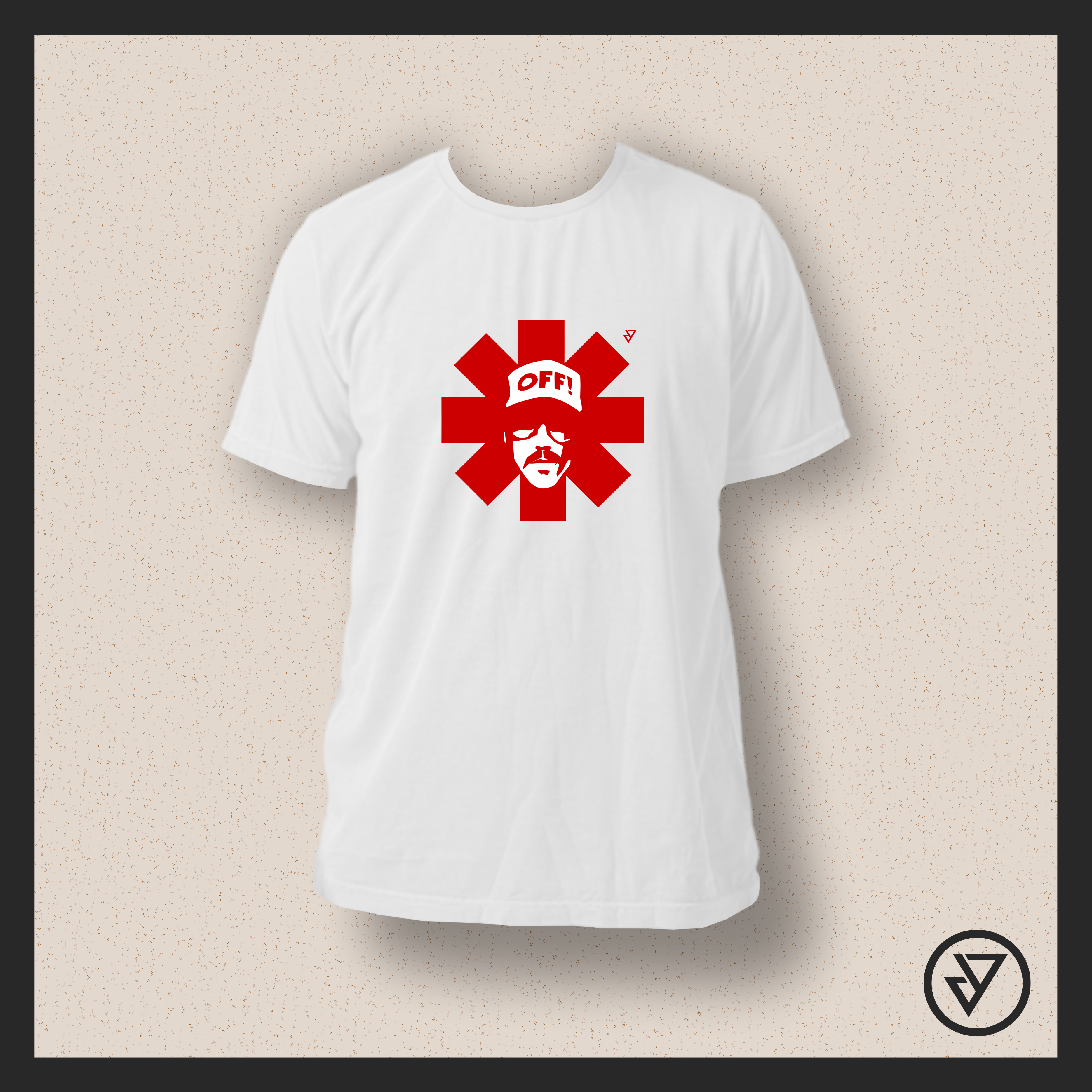 Nome do produto: Camisa Red Hot Chili Peppers (Anthony Kiedis) - Branca/Preta