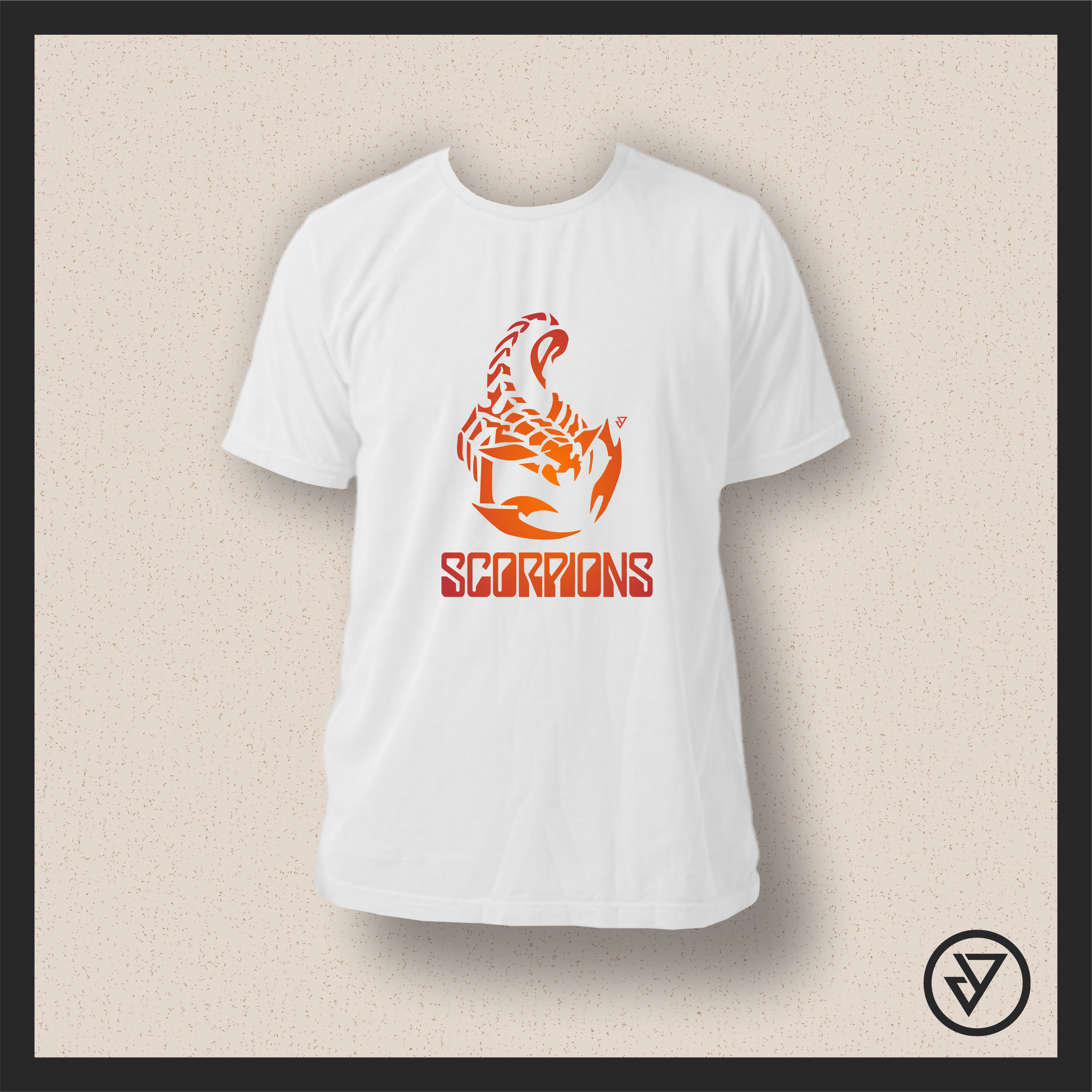 Nome do produto: Camisa Scorpions - Branca/Preta