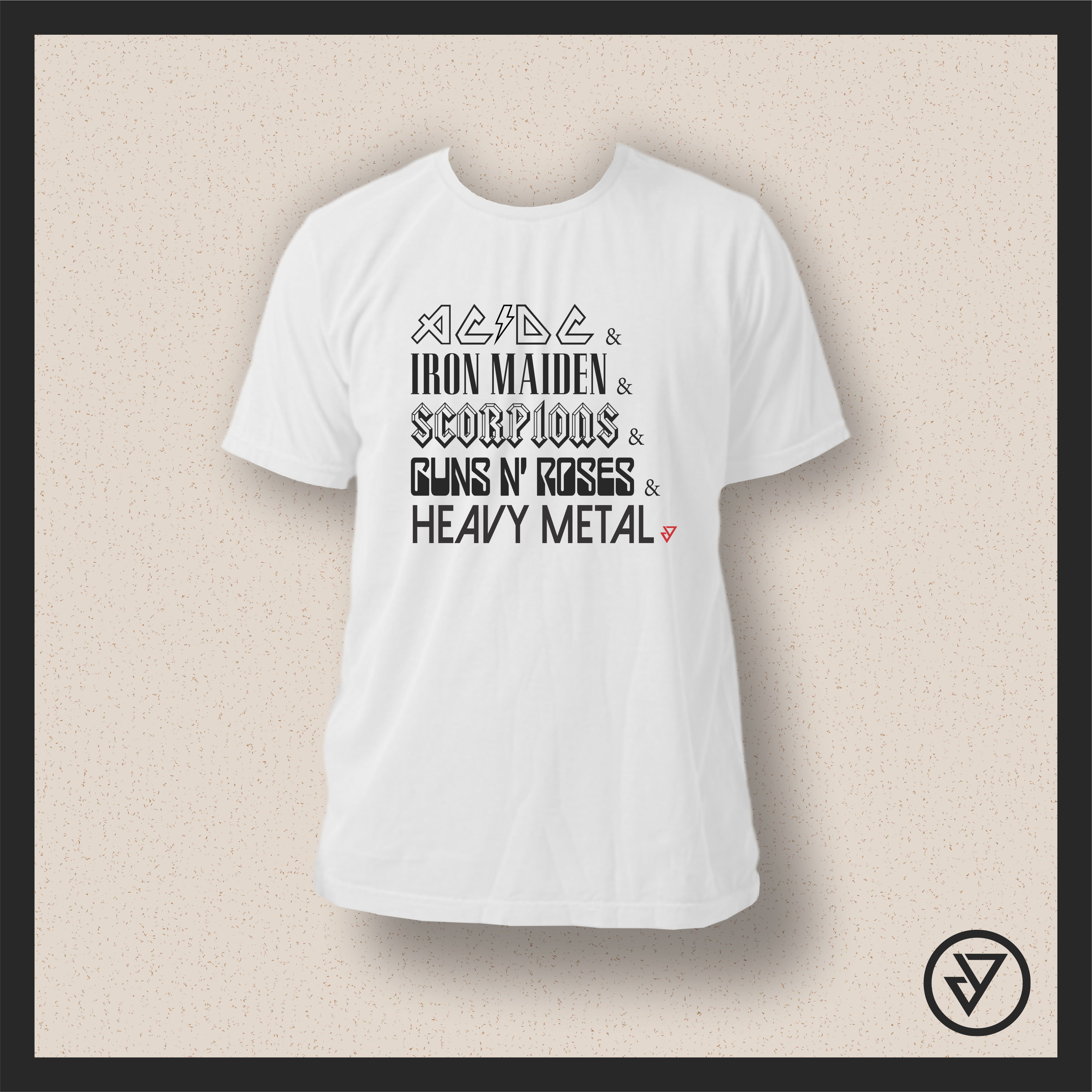 Nome do produto: Camisa Heavy Metal (Bandas) - Branca