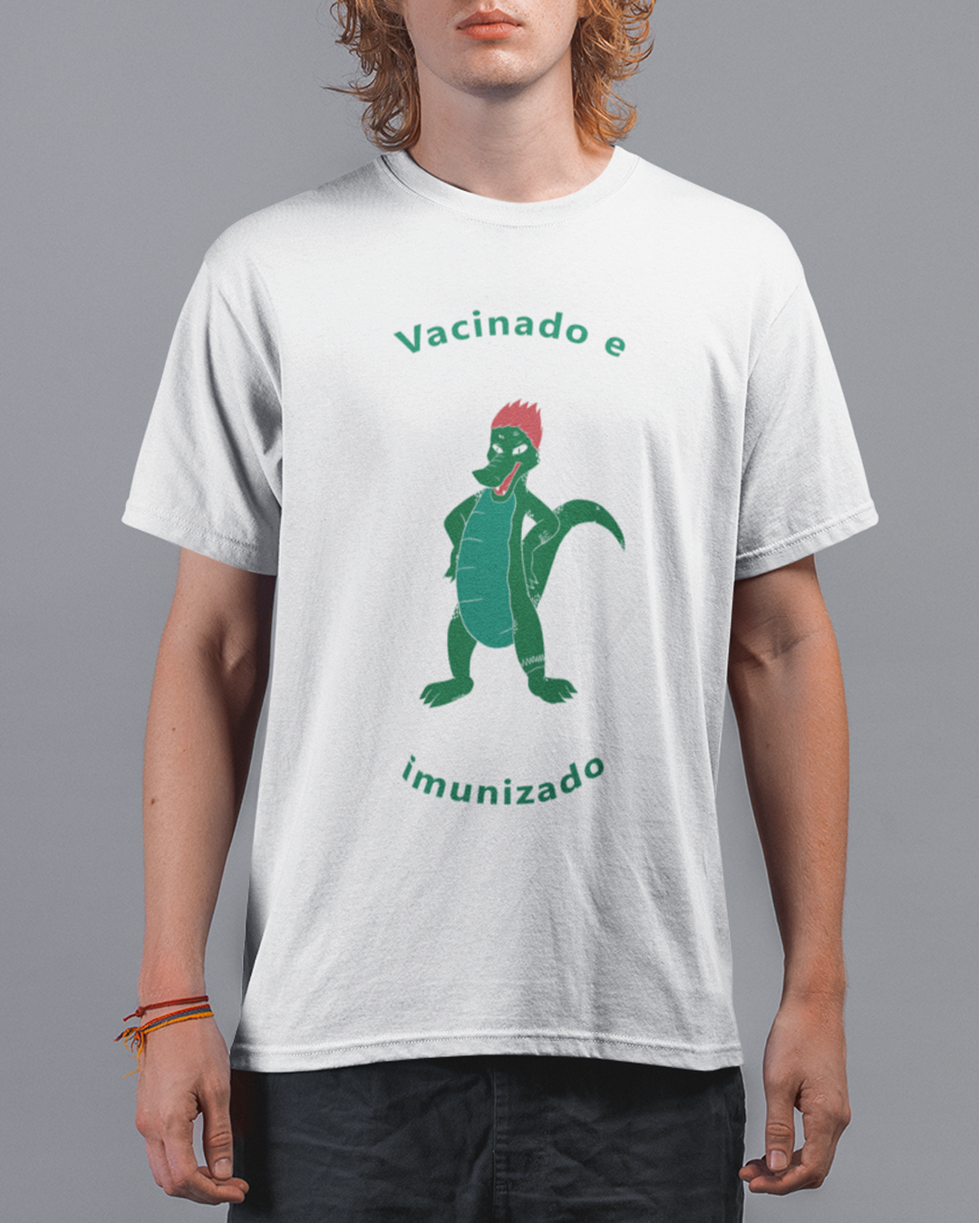 Nome do produto: Camiseta Vacinado e Imunizado 