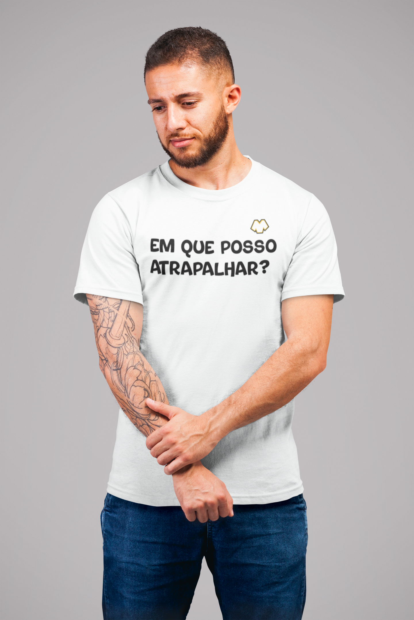 Nome do produto: T-SHIRT EM QUE POSSO ATRAPALHAR