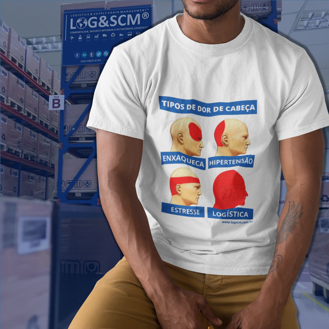 Nome do produto: T Shirty Quality Dores na Logística LOGSCM Masc
