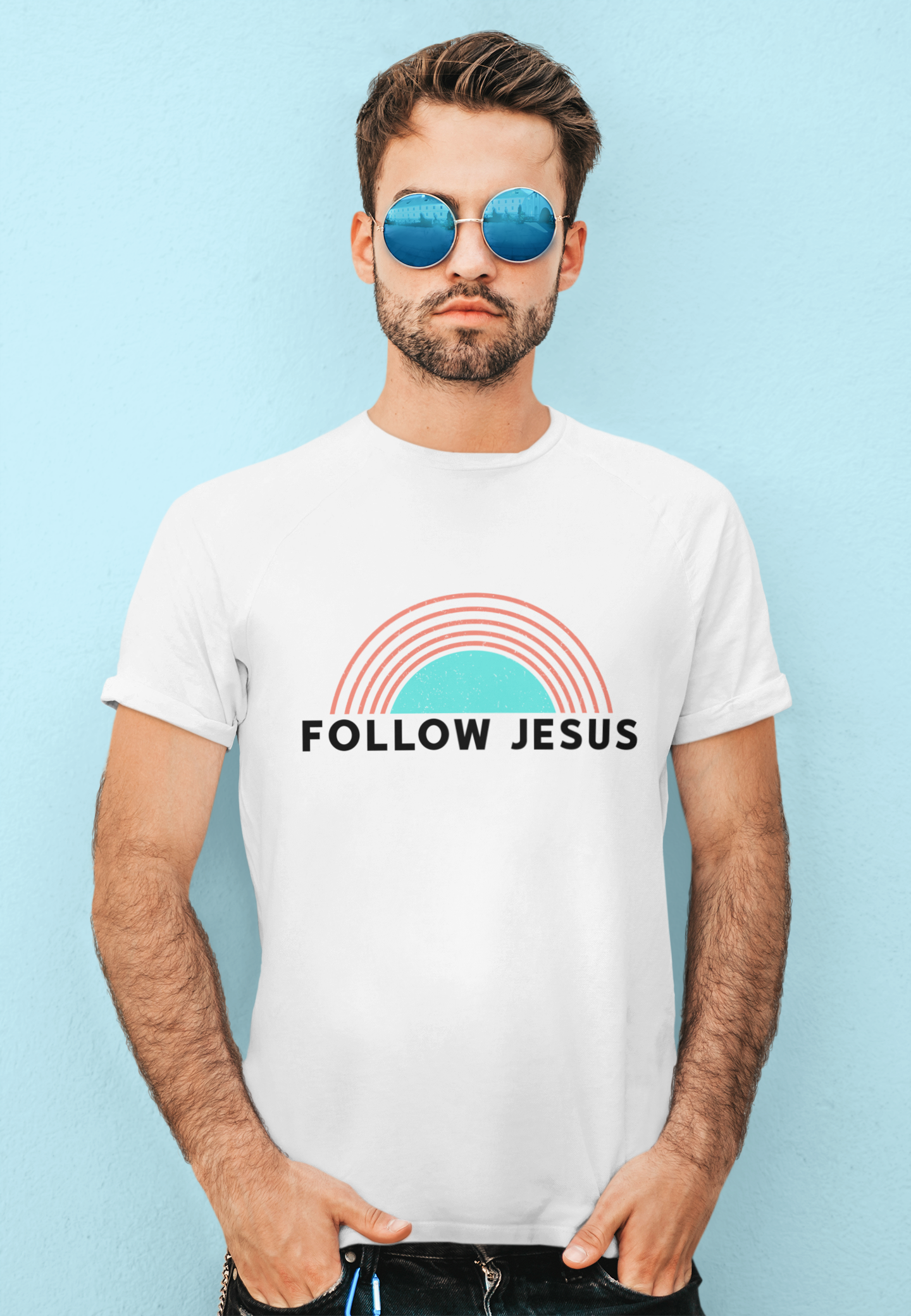 Nome do produto: Camiseta Masculina Cristã Folow Jesus