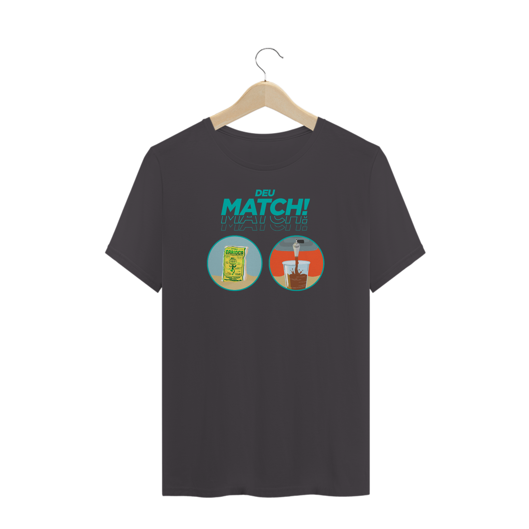 Nome do produto  Mate com Biscoito Globo / T-Shirt Prime Masculina Cinza estonada