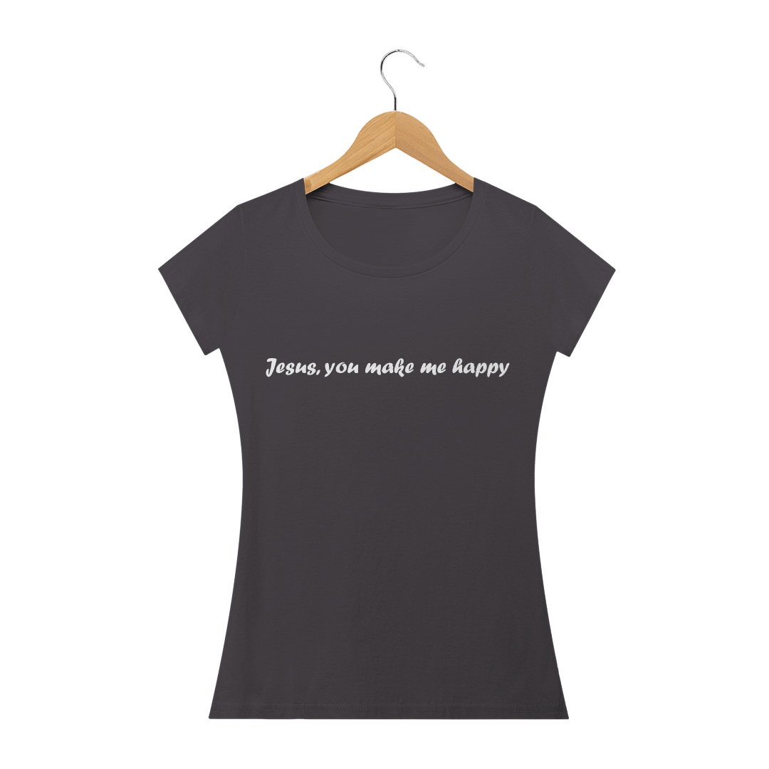 Nome do produto  Camisa Baby Look Estonada Escrita Branca Jesus