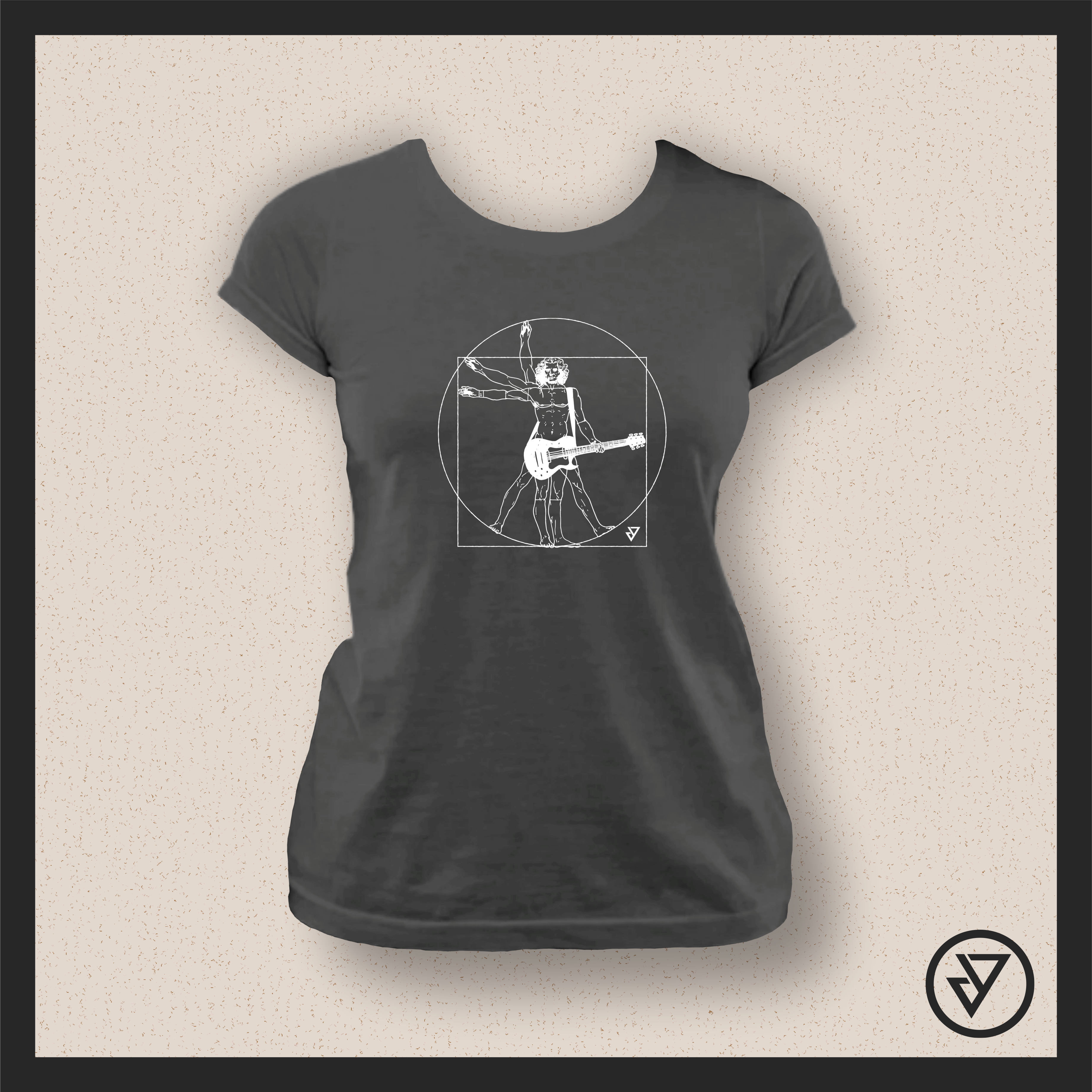 Nome do produto: Camisa Feminina Vitruvian Rock - Estonada (3 Cores)