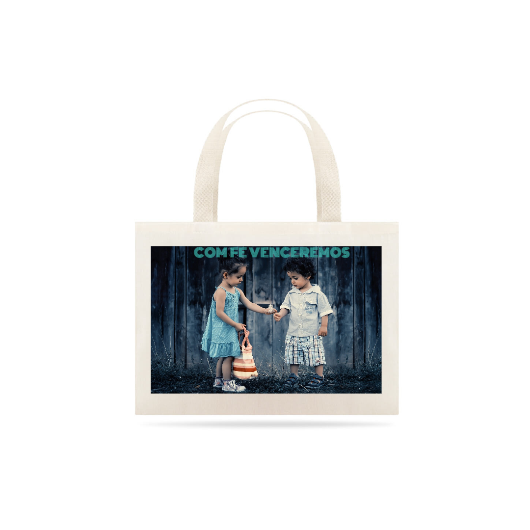 Nome do produto  Eco Bag Grande  com Fé Venceremos
