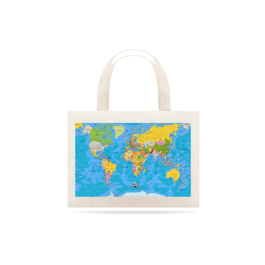 Nome do produto: EcoBag Mapa Mundi