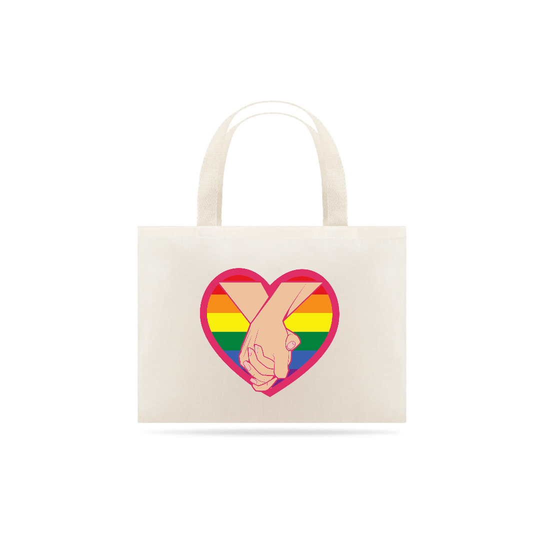 Nome do produto: Ecobag LGBT heart