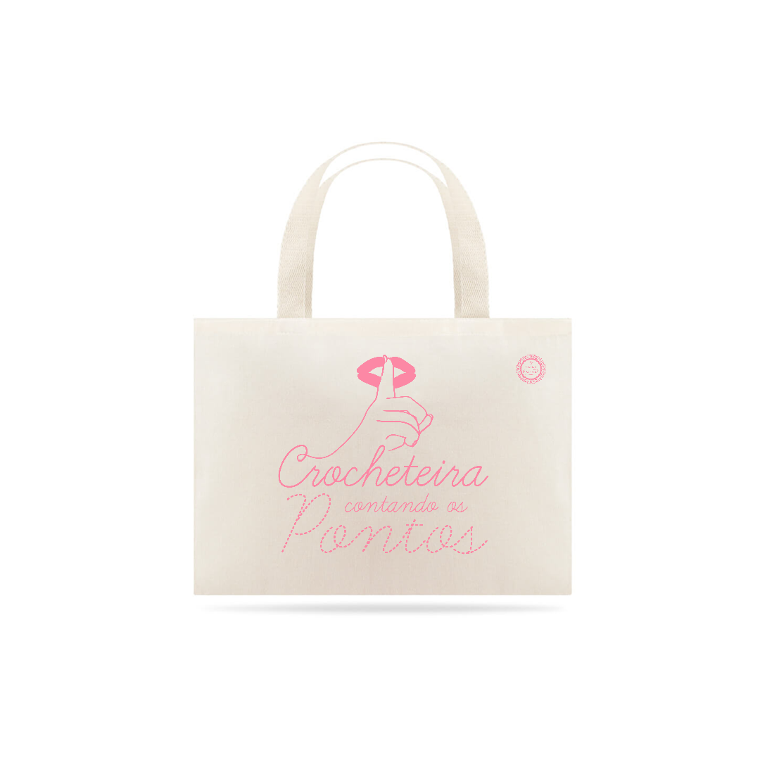Nome do produto: ECOBAG SILÊNCIO! CROCHETEIRA CONTANDO OS PONTOS