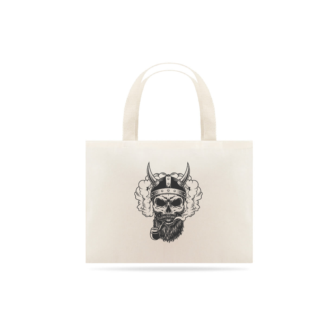 Nome do produto: EcoBag Grande com Estampa Caveira Cachimbo 