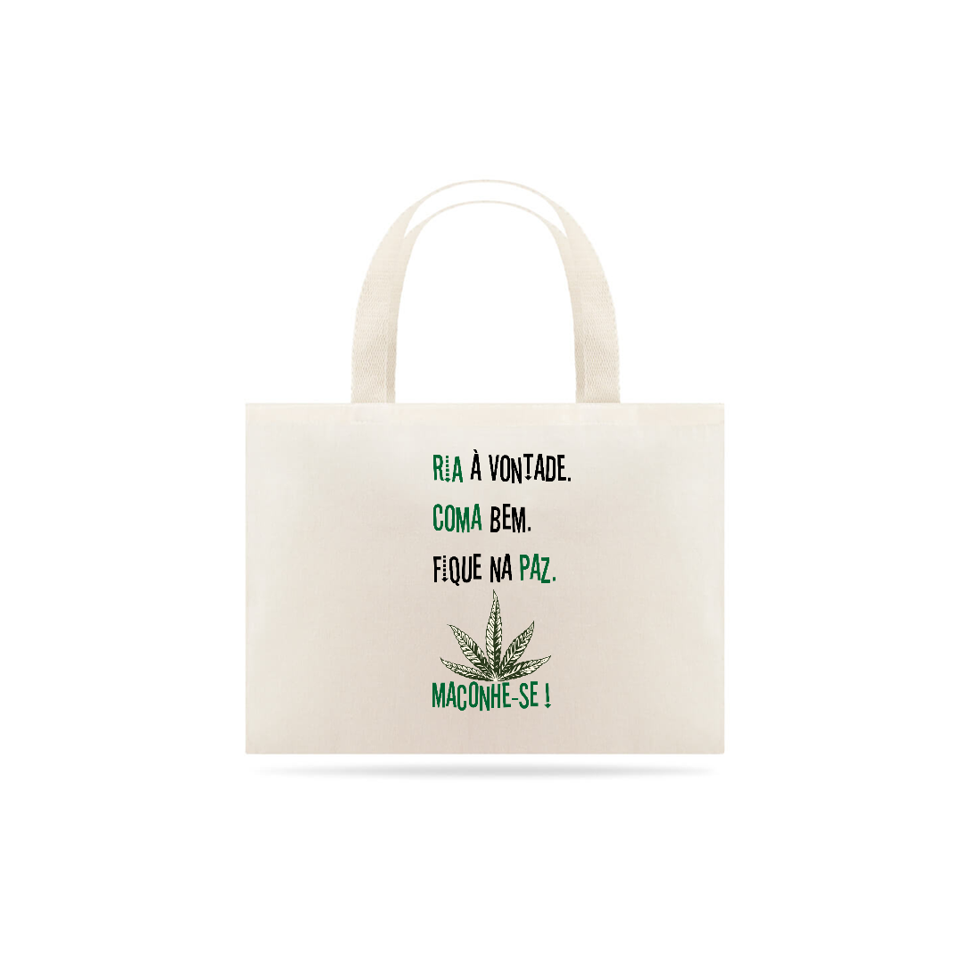 Nome do produto: Ecobag Fique na Paz