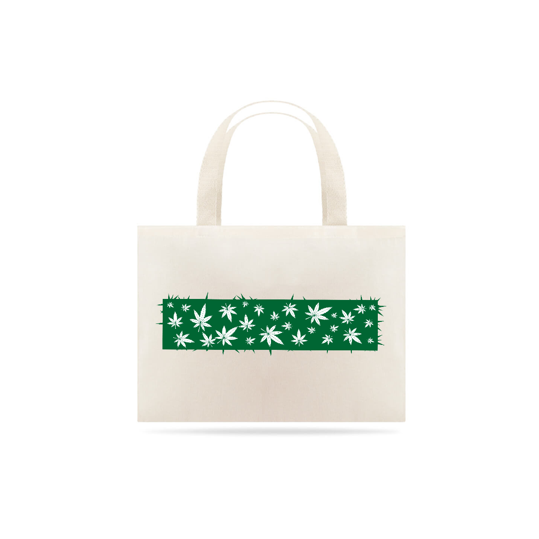 Nome do produto: Ecobag Folhas Brancas