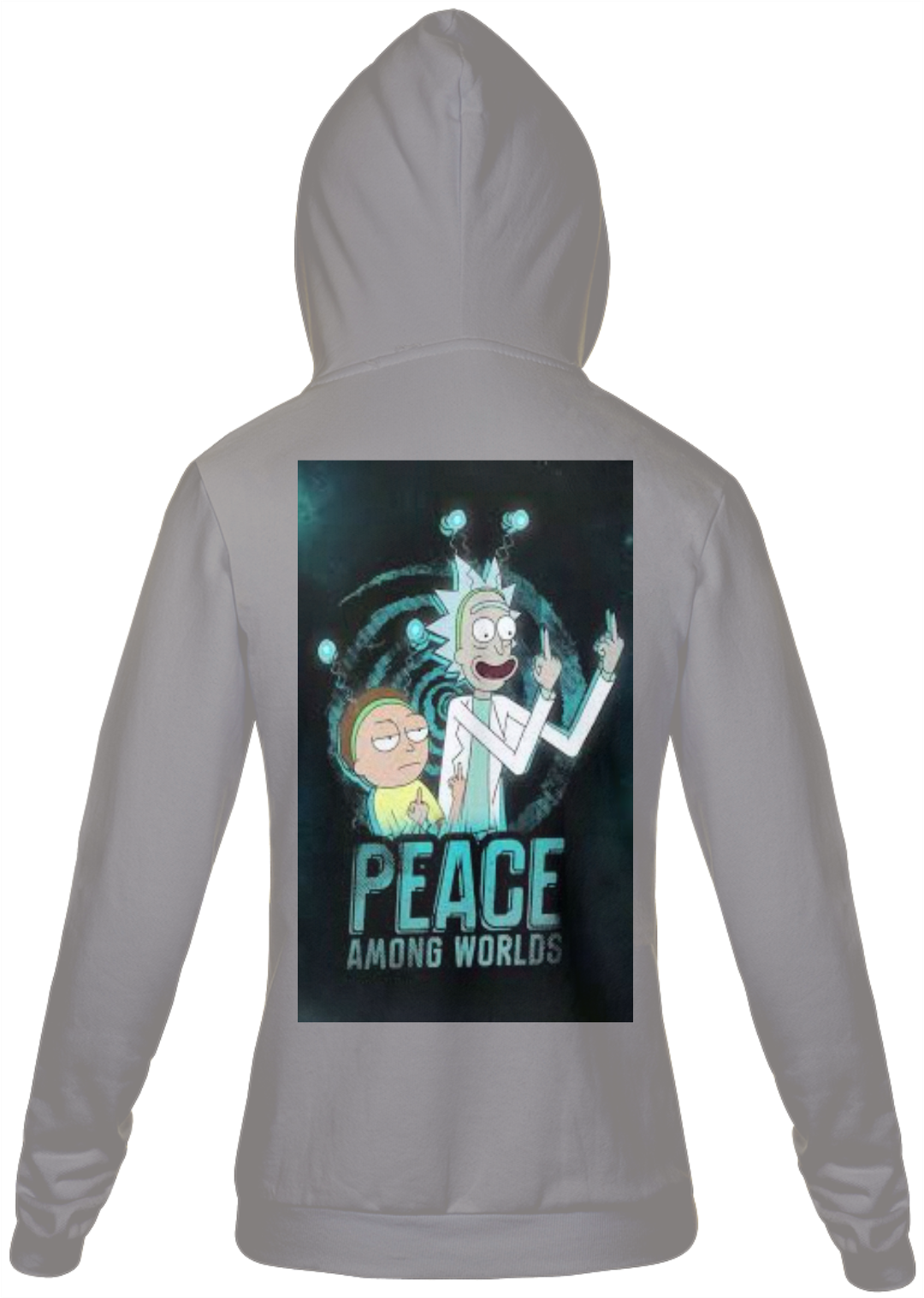 Nome do produto: moletom masculino rick and morty peace