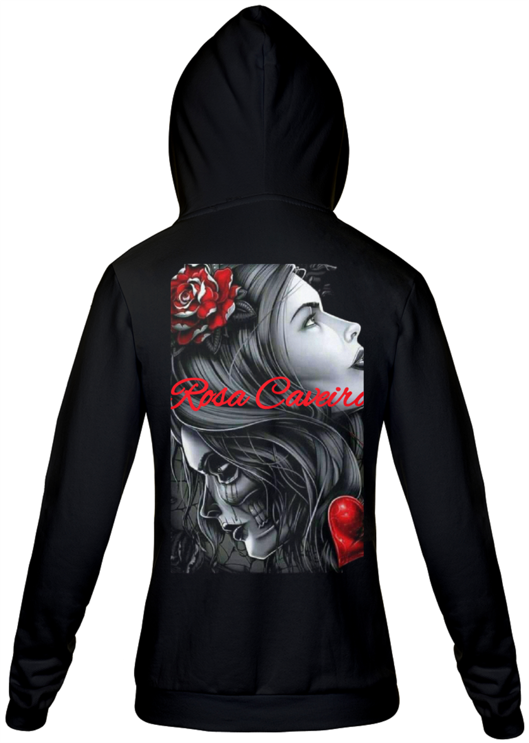 Nome do produto: Moletom Feminino Rosa Caveira