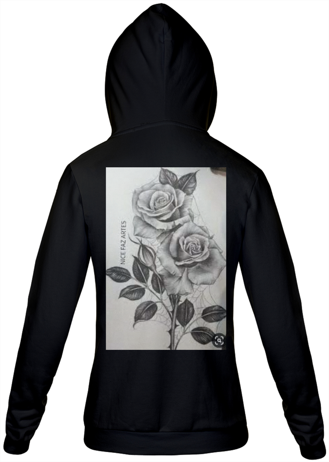 Nome do produto: moletom feminino duas rosas