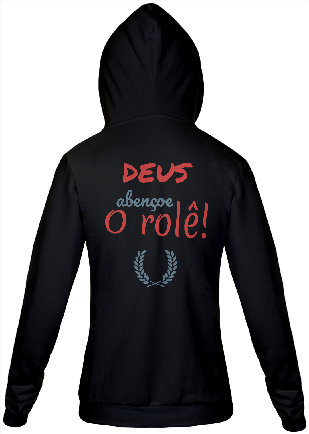 Nome do produto: Jaqueta Moletom Masculino Estampa Frase - DEUS Abençoe o rolê!