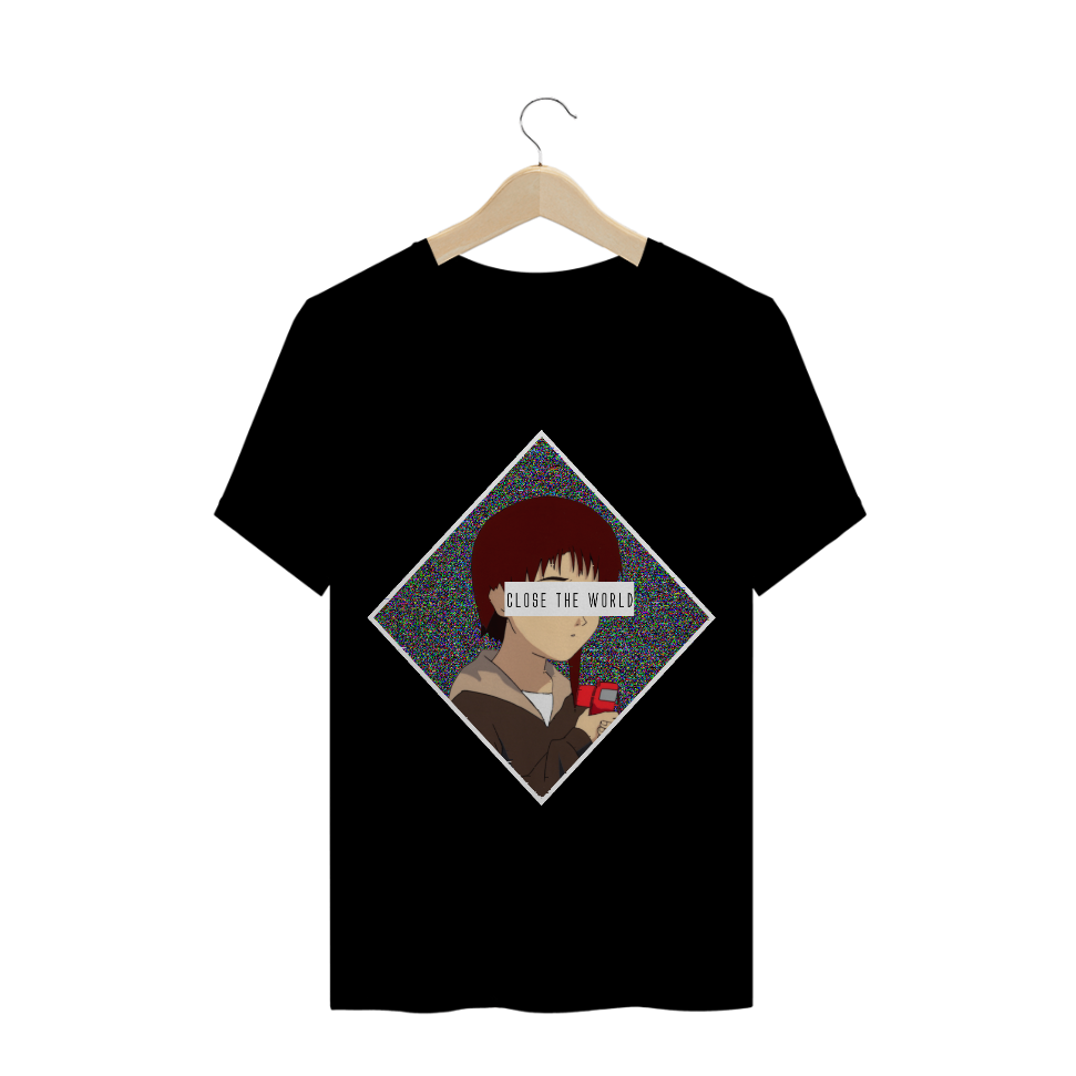 Nome do produto: Camiseta Básica ✪ - Close the world (Lain)