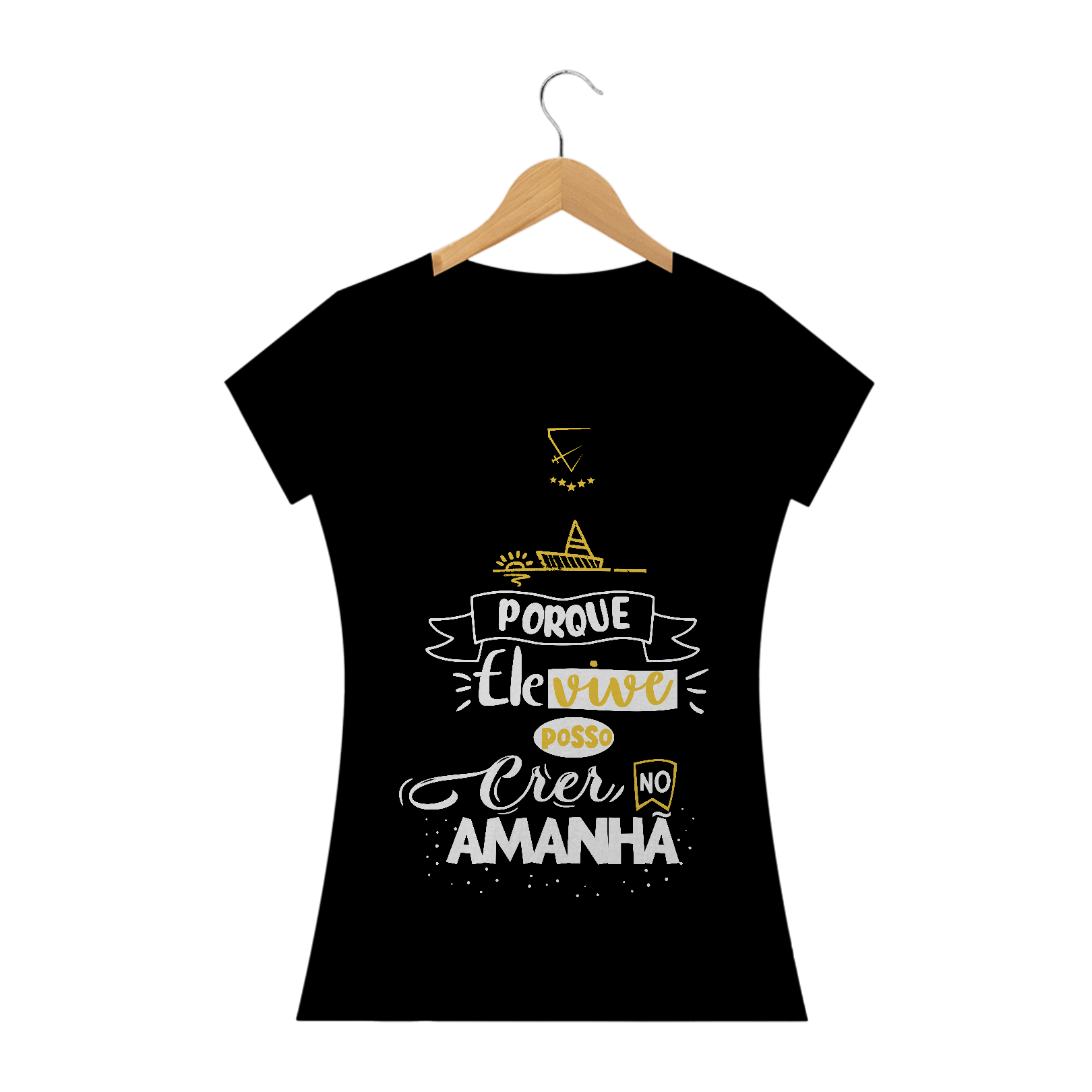 Nome do produto: CAMISETA PORQUE ELE VIVE