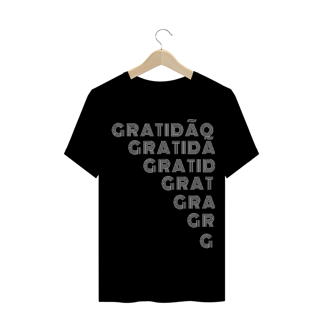 Nome do produto: Camisetas Masculinas estilosas e diferentes - Gratidão 