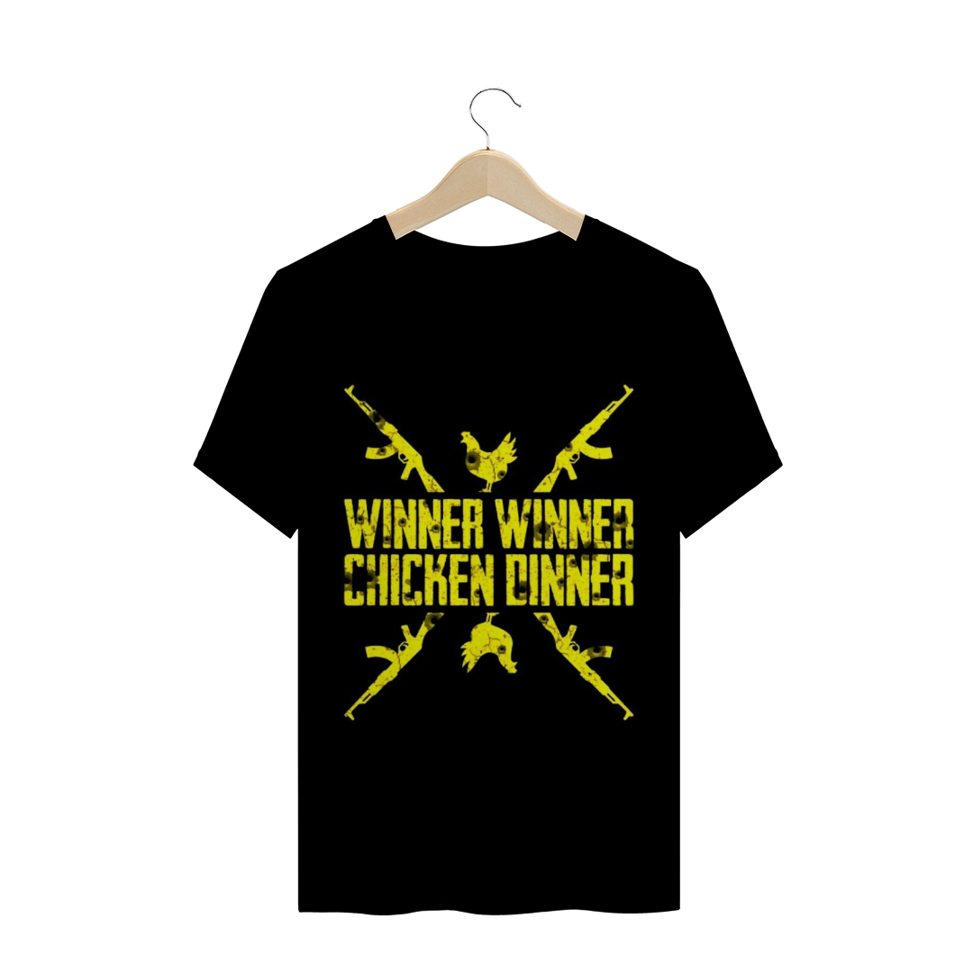 Nome do produto: Camisa Masc. PUBG WINNER WINNER CHICKEN DINNER