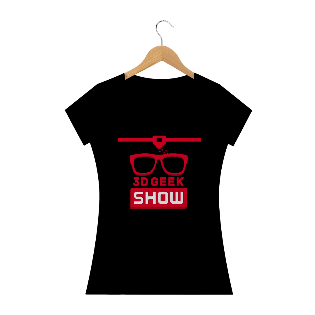 Nome do produto  Camiseta Feminina Preta - 3D Geek Show