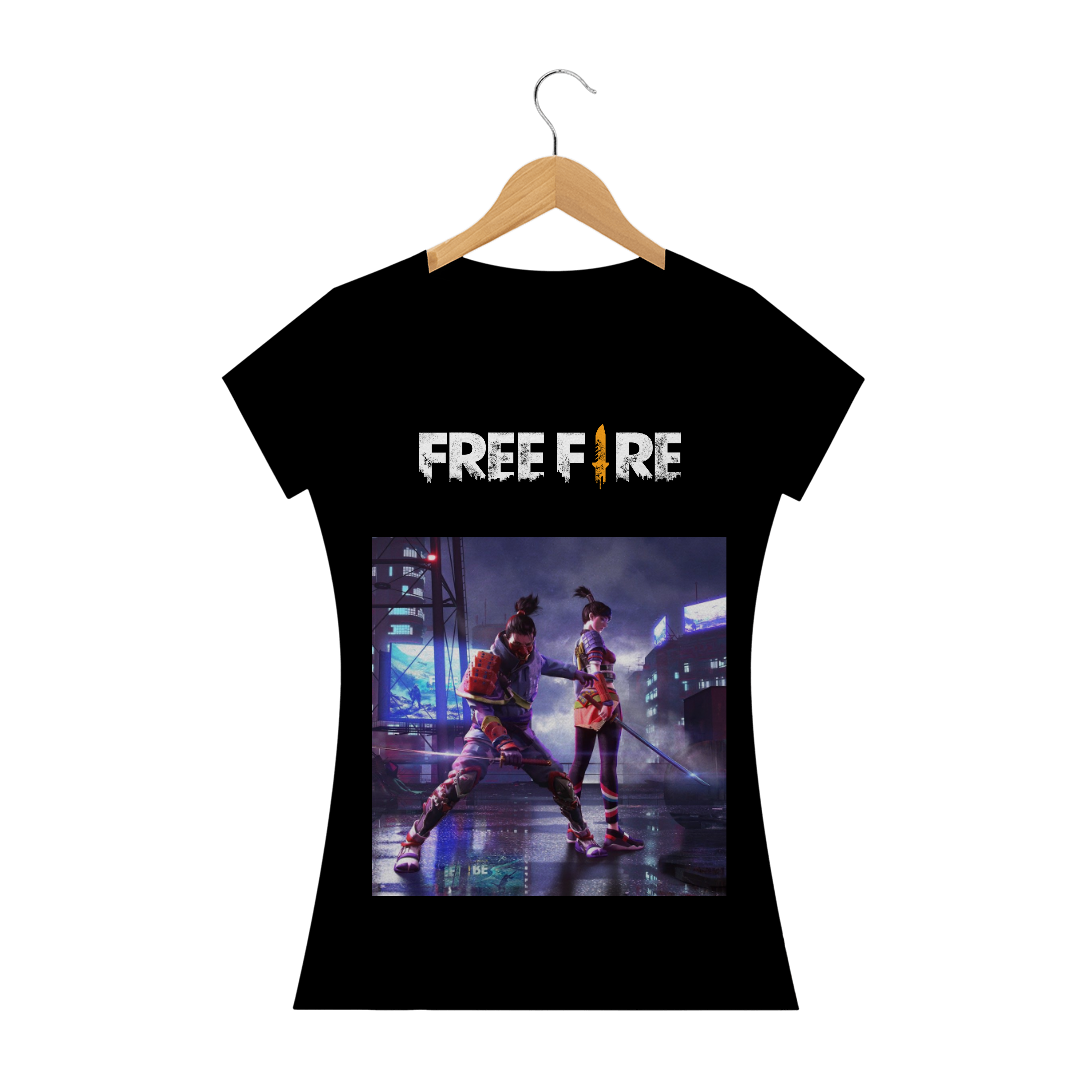 Nome do produto: Camiseta Camisa Long Free Fire Feminina