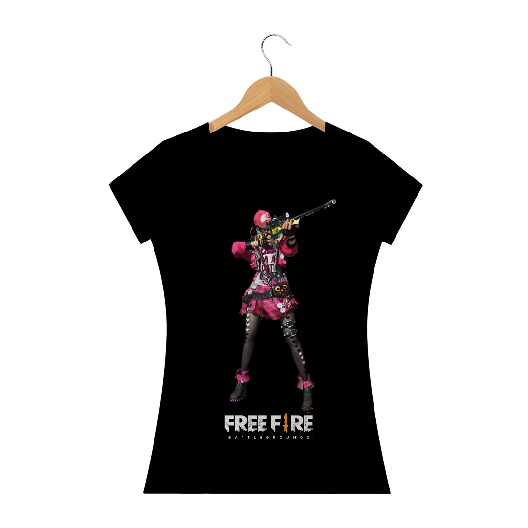 Nome do produto: Camiseta feminina Free Fire 001