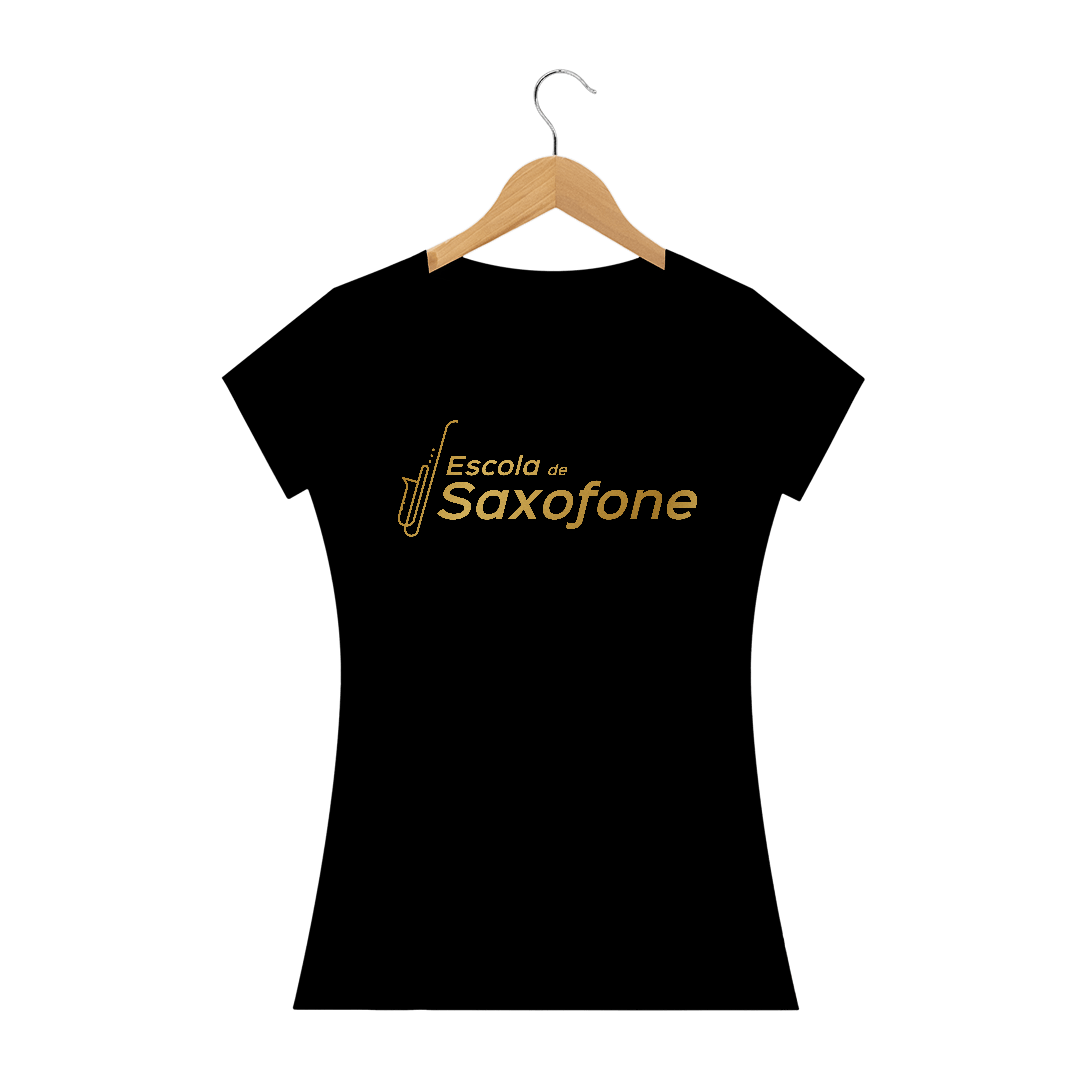 Nome do produto: Camiseta Baby Long Feminina com Estampa Dourada